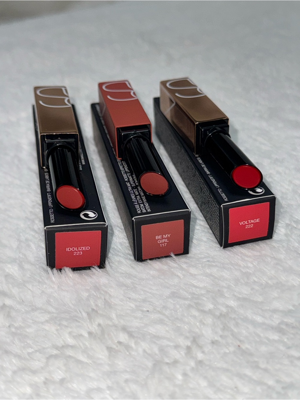 NIB - 3 NARS Lipsticks — Idolized, Be My Girl, Voltage